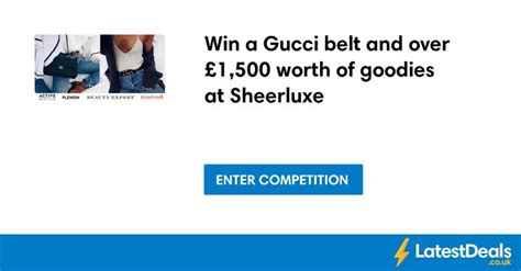 sheerluxe win a gucci belt|SheerLuxe .